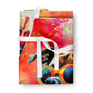 Gran Multicolor Unisex Boxer Hippie Dawg Delantal para cocinar Hornear Artesanías de jardinería-para hombres y mujeres adultos - Product Image 3