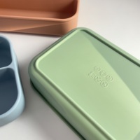 Boîte à lunch en silicone à 4 compartiments de 1200 ml - Anti-fuite - Compatible micro-ondes - Réchauffable - Écologique - Plateau bento de qualité alimentaire pour enfants