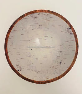 Cuenco de madera ecológico moderno con diseño de esmalte pintado a mano para ocasiones especiales y decoración del hogar - Product Image 2