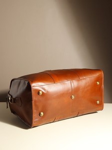 Personalized Vintage Genuine Leather Duffle <b>Bags</b> Large Travel Men's Weekender <b>Bag</b> <b>Overnight</b> Gym <b>Bag</b> Durable Use - Product Image 1