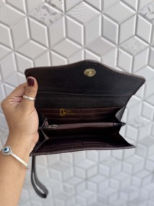 New Arrival Hand <b>Tooled</b> Carving Clutch Stylish <b>Leather</b> Pink Sun Flower Wallet Hair On Hide Multi Uses Western <b>Leather</b> Wallets - Product Image 6