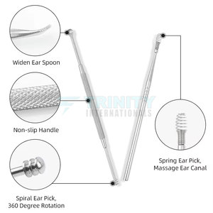 8-Piece Ear Wax <b>Remover</b> Set Stainless Steel Ear Pick Tools with Storage <b>Box</b> Beauty & Personal Care Kit - Product Image 4