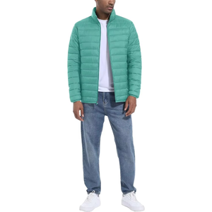 Chaqueta Acolchada Ligera de Algodón para Hombre, Estilo Único 2025, Cuello Alto, Diseño de Burbujas Brillantes, Transpirable, Patrón Sólido, para Invierno - Product Image 1