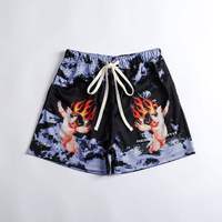 Shorts décontractés personnalisés en velours côtelé et polyester pour hommes, avec poches à motif uni sur le devant, respirants, écologiques, séchage rapide, taille élastique et cordon de serrage