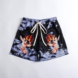 Custom Casual Corduroy Polyester Men's Shorts Front Solid Pattern Pockets Breathable Eco-Friendly Quick Dry <b>Elastic</b> Waist <b>Lace</b> - Product Image 6