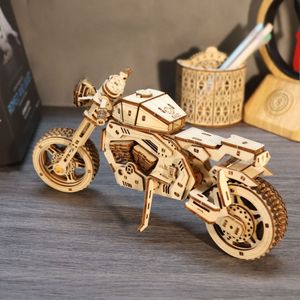 Kit Modello Moto 3D in Legno Fatto a Mano, Regalo di Natale Unico, Costruzione in Compensato, Confezione in Scatola, Artigianato in Legno - Product Image 1