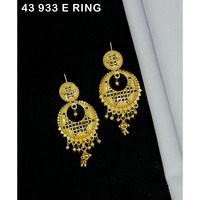 Arrings-pendientes de aro chapados en oro para mujer, aretes de arquería de estilo fricano, calidad superior jumkha Bali