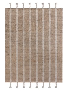 Tapis d'appoint en jute tissé à la main, tapis plat rayé style bohème pour salon de ferme et décoration intérieure éco-responsable - Product Image 2