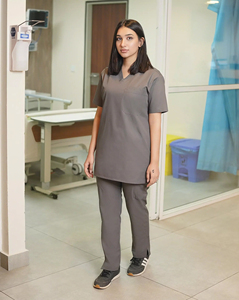 Conjunto de Uniforme Médico con Cuello en V para Mujer, Cintura Elástica, Uniformes de Enfermería, Logotipo Personalizado, Ropa de Trabajo para Hospital - Product Image 4