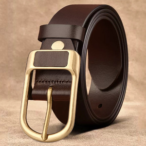 Ceinture formelle ajustable en cuir de vache véritable pour homme, tressée, avec boucle carrée en acier, sangle noire - Product Image 4