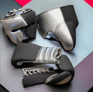 Guantes de Boxeo Profesionales de Alta Calidad OEM para Muay Thai y Kick Boxing, de Cuero Genuino, Unisex, para Entrenamiento en Gimnasio, Cómodos y Duraderos - Product Image 1