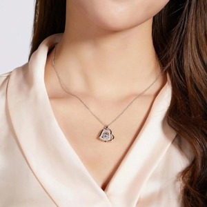 Collar con Colgante de Corazón de Diamantes Premium, Oro Sólido de 14K con Acentos de Diamantes, Certificado, Regalo Romántico para Aniversario de Bodas para Mujer - Product Image 3