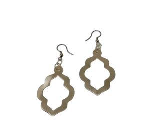 Boucles d'oreilles et bracelets fantaisie en laiton, élégants, en métal doré antique, à facettes, accessoires de bijoux pour les soirées - Product Image 1