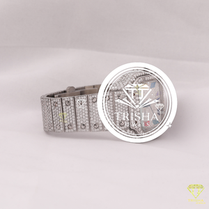 Reloj Exclusivo con Esfera Multicolor y Diamantes Moissanite, con Brillantes Piedras VVS y un Atractivo de Lujo - Product Image 1