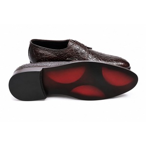 รองเท้าหนังแท้ทรงหัวแหลมแบบ Monk Strap ป้องกันการเจาะทะลุ กันลื่น หัวเข็มขัดคู่ ทำมือ สำหรับฤดูใบไม้ร่วง เหมาะสำหรับใส่ทำงานในออฟฟิศ - Product Image 1
