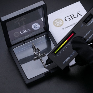 จี้รูปกางเขนอังค์ประดับมอยส์ซาไนต์สีดำ - ผลิตจากเงินแท้ 925 ชิ้นงานคลาสสิกที่ได้รับแรงบันดาลใจจากศรัทธา เครื่องประดับคริสเตียนทำมือ - Product Image 4