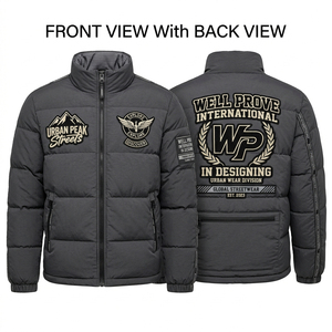 Premium 300T Knitted Polyester Breathable Quick Dry Puffer <b>Jacket</b> Warm <b>Quilted</b> Winter Coat <b>Navy</b> Blue Outdoor - Product Image 5