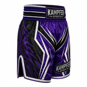 Nouveaux shorts de boxe Muay Thai MMA unisexes pour adultes, respirants, avec logo personnalisé imprimé, polyester/coton, séchage rapide - Product Image 3