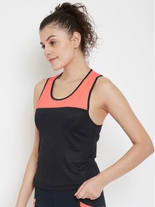 Débardeur de sport color block pour femme, col rond, séchage rapide, tricoté, idéal pour la gym - Product Image 5