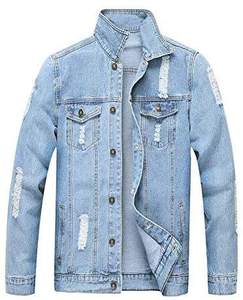 Heavy sherpa <b>men</b> <b>denim</b> <b>jacket</b> lined for winter thick blue jean coat stylish streetwear fashion outerwear casual - Product Image 5