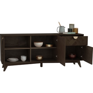 Sophisticated Premium Dark Chestnut Natural Grain Loftus Sleek <b>Sideboard</b> for Minimalist Interiors - Product Image 2