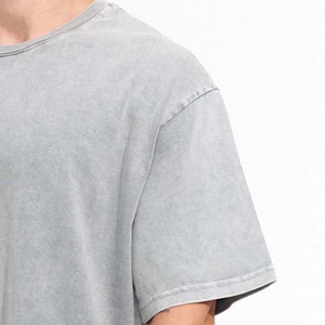 T-shirts Homme Personnalisés en Coton Lourd 100% Coton, Haute Qualité, Vierge, Délavé à l'Acide, Coupe Oversize, Effet Vintage, Été, Vente en Gros - Product Image 5