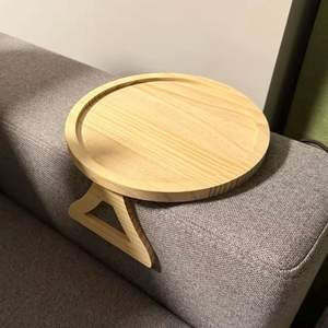 Table d'appoint élégante en bois pour canapé, support pour collations, boissons et manettes, décoration pour espace de vie - Product Image 4