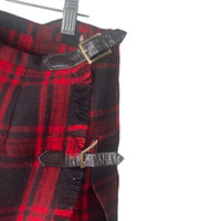 Jupe écossaise vintage des années 90 pour femmes, en laine rouge à carreaux, style kilt écossais, sur mesure OEM ODM