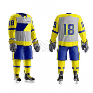 Venta directa de fábrica, uniforme de hockey sobre hielo personalizable con tela duradera y ajuste elástico, perfecto para jugadores. - Product Image 2
