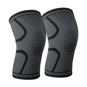 Genouillère tricotée respirante à compression, manchon de soutien et de protection toutes saisons, fermeture à enfiler - Product Image 1