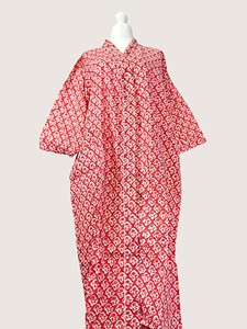 Bata Larga Estampada Floral para Mujer, Manga Corta, Cuello Mandarín, 100% Poliéster, Suave, Informal, para Verano, con Cierre de Cordón - Product Image 3