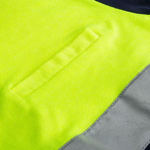 Chemise de travail haute visibilité, polo de sécurité réfléchissant orange, polyester, séchage rapide, vêtements de travail pour la construction, sécurité routière - Product Image 5