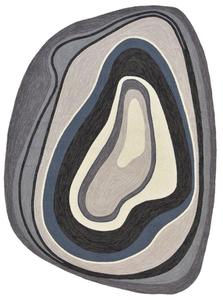 Tapis de couloir moderne géométrique en pure laine, antidérapant, fait main, robuste, pour usage commercial, idéal pour les hôtels - Product Image 2