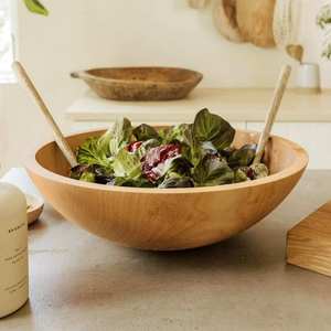 Juego de Tazones para Ensalada de Madera Natural, Tazón Pequeño Premium con Cuchara a Juego para Arroz, Sopa, Miso, Bocadillos y Niños - Product Image 4