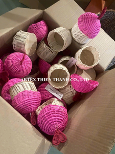 High Quality Gergean Rattan <b>Cupcake</b> Basket Handmade Wicker Gift <b>Box</b> with Lid for Ramadan Eid Mubarak Gifts - Product Image 6