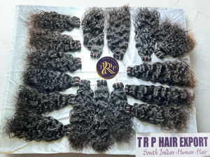 Lista de precios al por mayor de alta calidad 100% Natural indio templo virgen cabello humano crudo indio cuerpo ondulado rizado pelo liso - Product Image 5