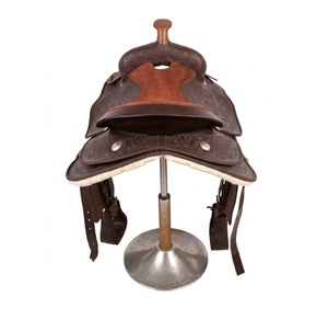 Selle Western Saddle Maker en Cuir Synthétique avec Arceau en Bois, Siège Rembourré Confortable, Quincaillerie SUS304, Tailles 15-17 pouces - Product Image 4