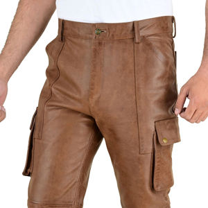 Pantalones de Cuero para Hombre, Estilo Casual, Color Sólido, Nueva Colección 2026, Pantalones de Cuero para Hombre, Estilo Urbano, Más Vendidos - Product Image 6