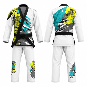 Uniforme de Jiu Jitsu más vendido, recién llegado, uniformes de BJJ hechos a medida, 100% algodón, color sólido, uniforme de BJJ para adultos con logotipo personalizado - Product Image 1