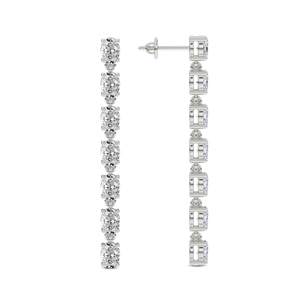 ต่างหูเพชรแล็บดิจิทัลแฟชั่น ดีไซน์ใหม่ คุณภาพสูง ทำมือ 100% ทอง 14k/18k สำหรับผู้หญิงและเด็กผู้หญิง - Product Image 2