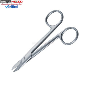 Tijeras Beebee Crown de 4.25" / 10.5 CM, Rectas, con un Lado Dentado, Manuales, de Acero Inoxidable Alemán, Instrumento Quirúrgico Dental - Product Image 6