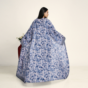 Abaya de Chifón con Estampado Floral para Mujer, Estilo Cardigan Largo Abierto por Delante, Moda Islámica para Ramadán y Eid - Product Image 4