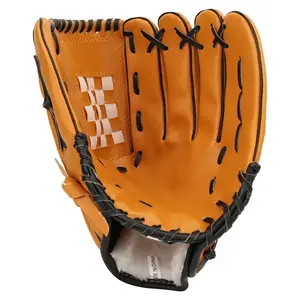 Juego de práctica personalizado de alta calidad PU cuero de vaca Softball mitones Fielding guantes Catcher béisbol lanzador guante de bateo
