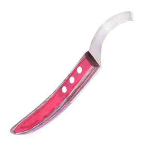 Couteau à sabots en acier Damas de qualité supérieure IRON, outil de fermeur pour le taillage des sabots, lame artisanale, outils vétérinaires, marque privée OEM - Product Image 5