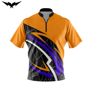 Jersey de Boliche Personalizado de Alta Calidad con Cierre, Mangas Cortas, Sublimado, Transpirable, Elástico, Ajustado y de Secado Rápido - Product Image 5