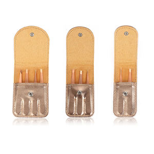 Juego de Pinzas para Cejas de Acero Inoxidable Chapado en Oro de 4 Piezas Reutilizables, Venta al por Mayor de Fábrica, Punta Inclinada para Depilar, Personalizable - Product Image 5