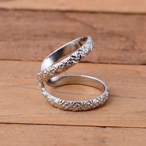 Bague de soutien thérapeutique minimaliste bohème en argent 925 gravée à la main pour doigt, cou de cygne et articulation du pouce, bijoux unisexe pour fête - Product Image 2