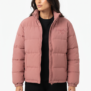 <b>Women's</b> <b>Padded</b> <b>Winter</b> <b>Coat</b> Quilted Long Sleeve Jacket Casual Warm Outerwear Zip Front Outdoor Fashion Jacket - Product Image 5