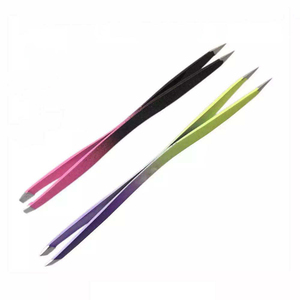 Pince à épiler professionnelle personnalisée avec logo, double face, pointue, anti-magnétique, en acier inoxydable, légère, outils de luxe pour sourcils - Product Image 2