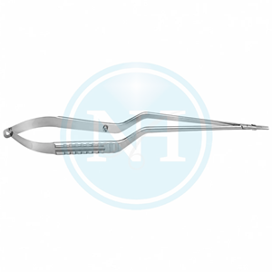 Portaagujas de Acero Inoxidable Yasargil Tipo Bayoneta, Mango Plano, Mandíbulas Delicadas de 1 mm - Product Image 2